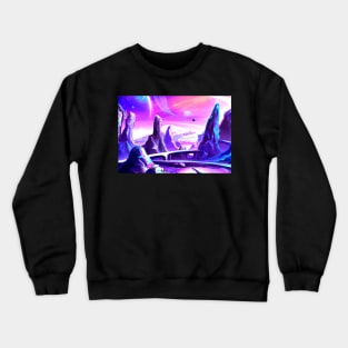 Alien Landscape Fantasy Crewneck Sweatshirt